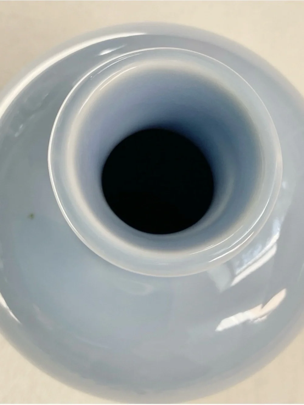 Vintage Metropolitan Museum of Art Celadon Blue Porcelain Vase 8”